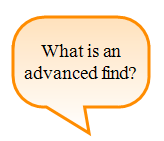 What is an advanced find?